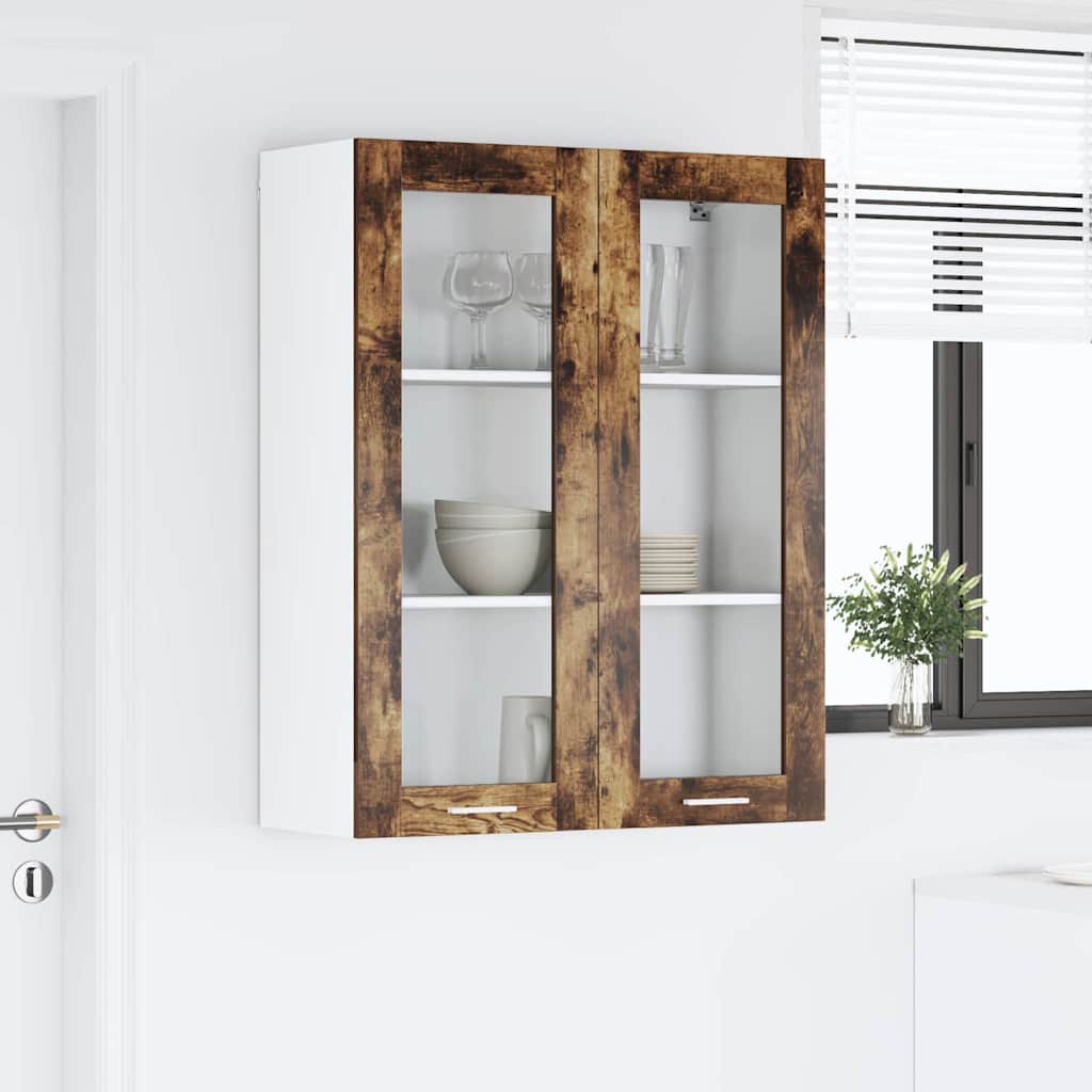Hanging Cabinet with Shelf Riga Smoked Oak 80 x 31 x 100 cm